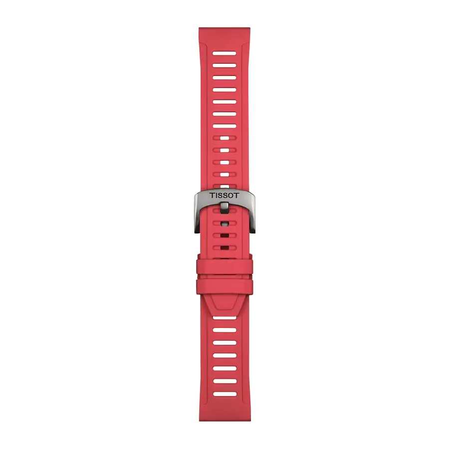 Red silicone strap Tissot 21 mm T852.049.243