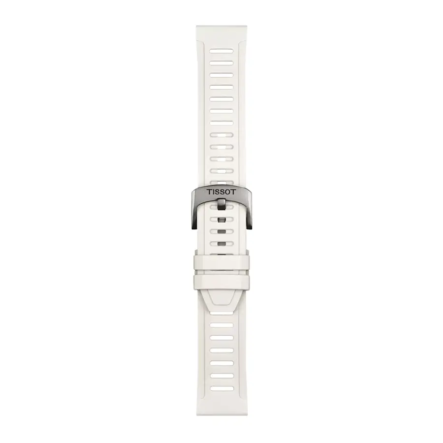 White silicone strap Tissot 21 mm T852.049.245