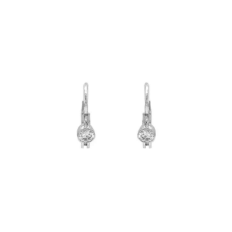 Women’s earrings with cubic zirconia in white gold