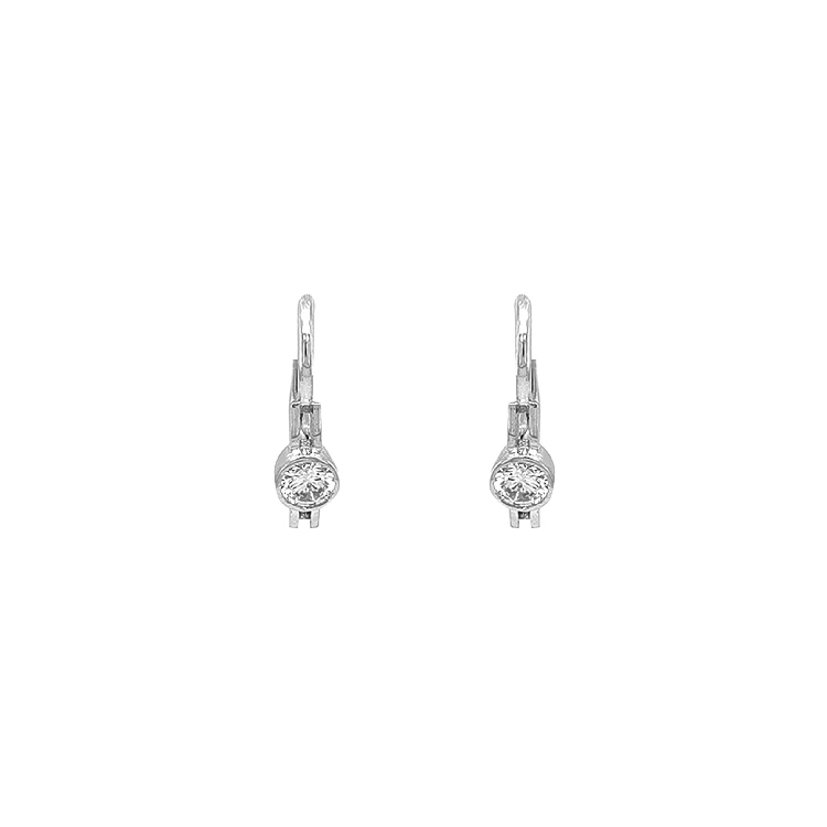 Women’s earrings with cubic zirconia in white gold