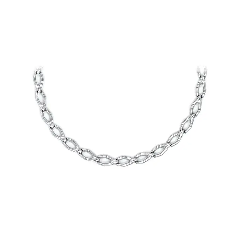 Elegant white gold necklace