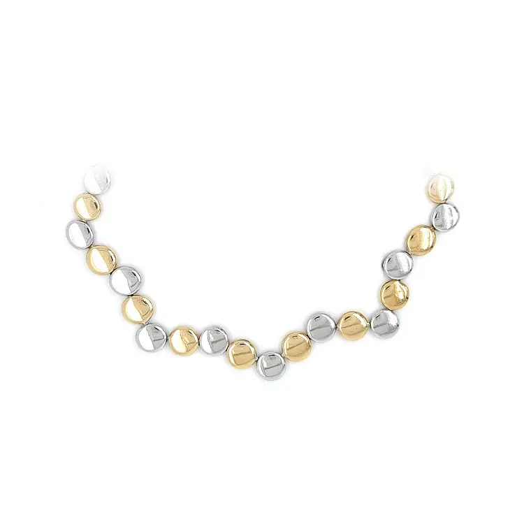Elegant women’s necklace in two-tone gold