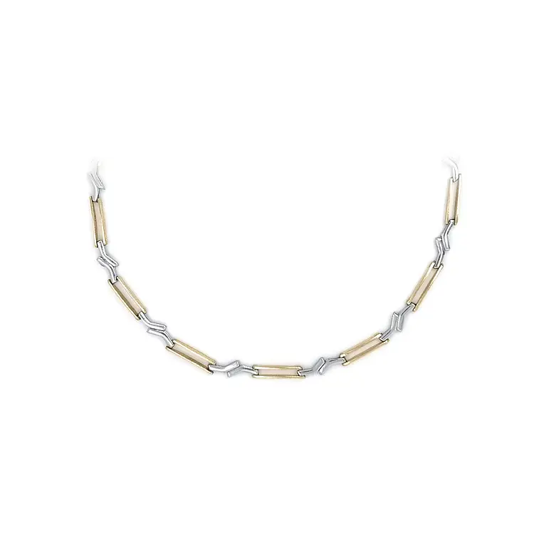 Elegant women’s necklace in two-tone gold