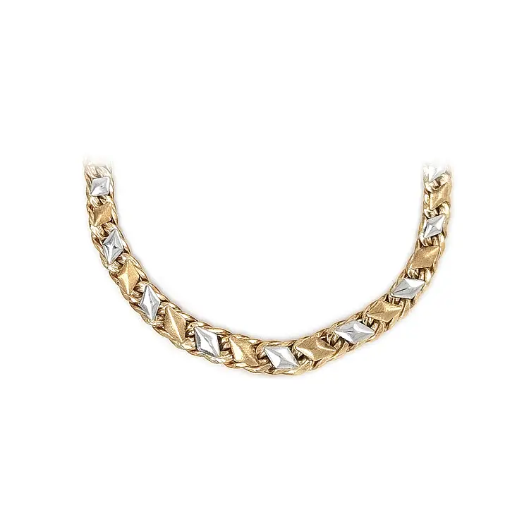 Elegant Women’s Necklace Combining Yellow and White Gold