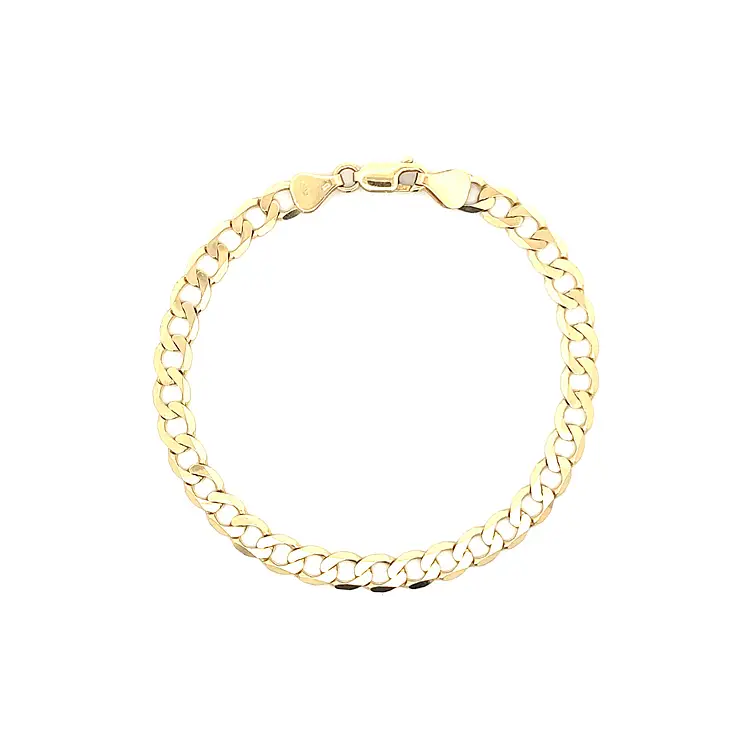 Elegant Gold Curb Bracelet