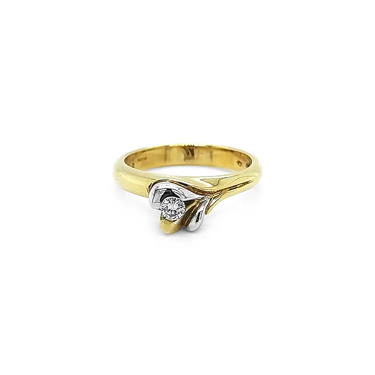 Exclusive Two-Tone Gold Ring with Diamond