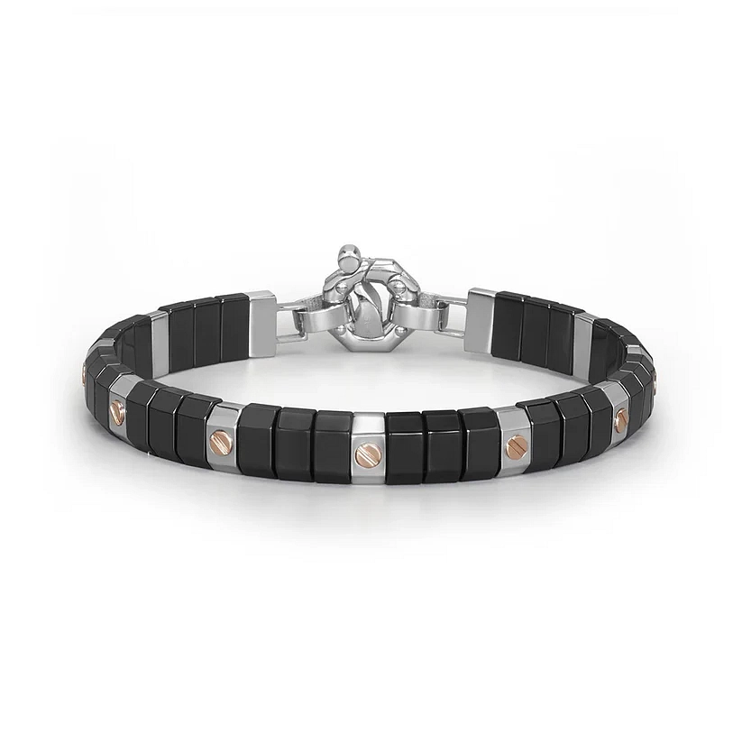 Baraka Men’s Gold Bracelet with Black Ceramic BR351091