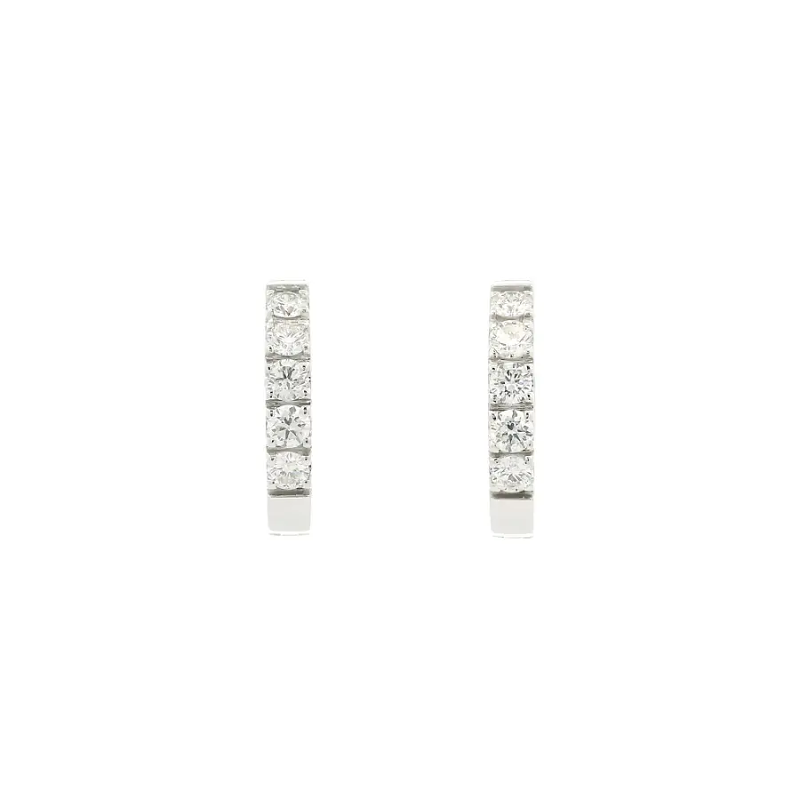 White Gold Diamond Hoop Earrings