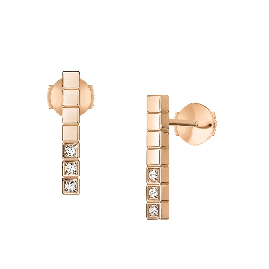 Gold Earrings Chopard Ice Cube 837702-5002