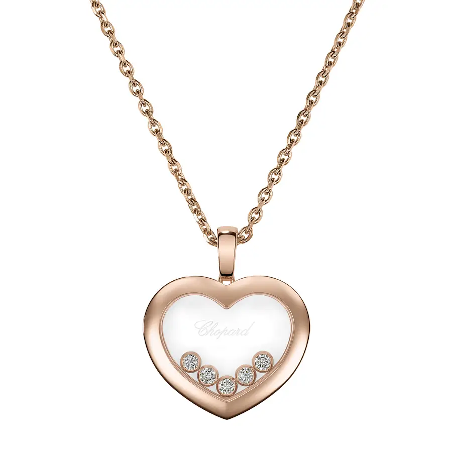 Gold Chopard Happy Diamonds Necklace 79A038-5001