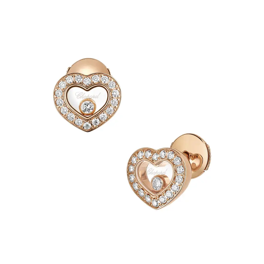Gold Earrings Chopard Happy Diamonds 83A054-5201