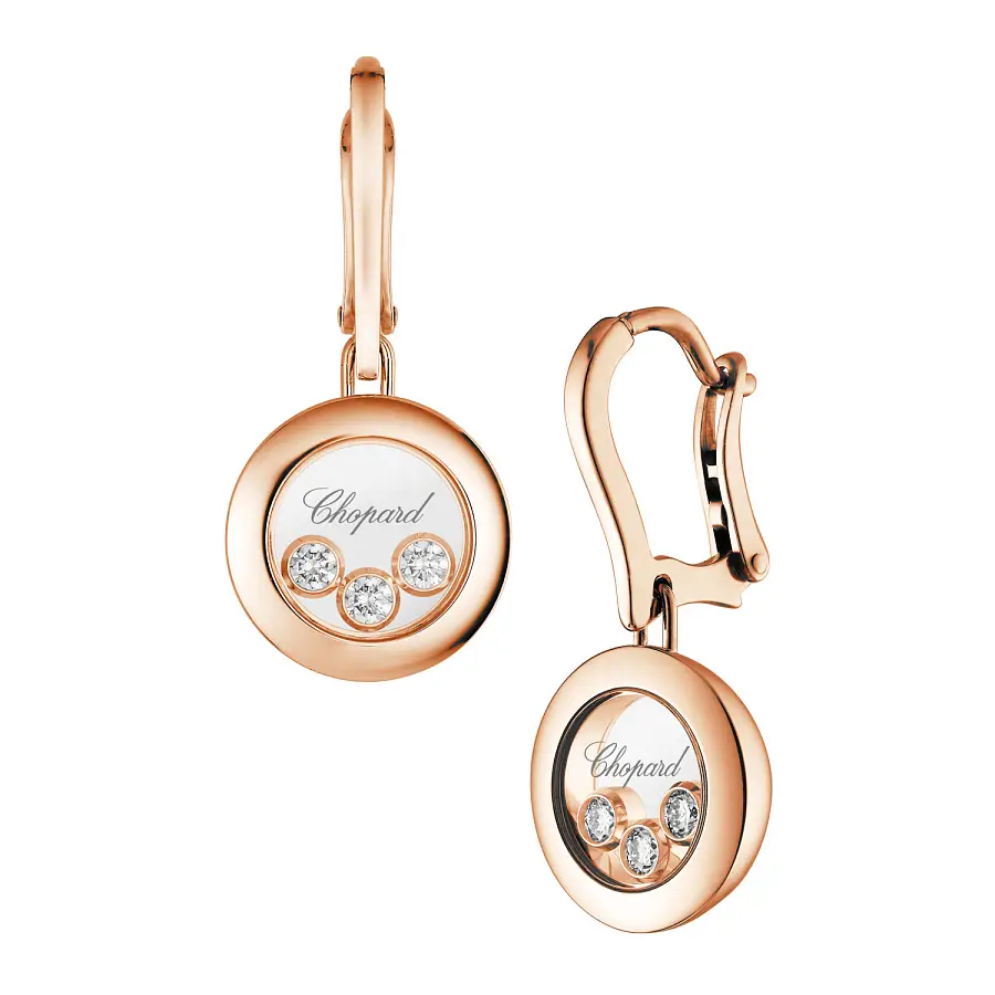 Gold Earrings Chopard Happy Diamonds 83A018-5301