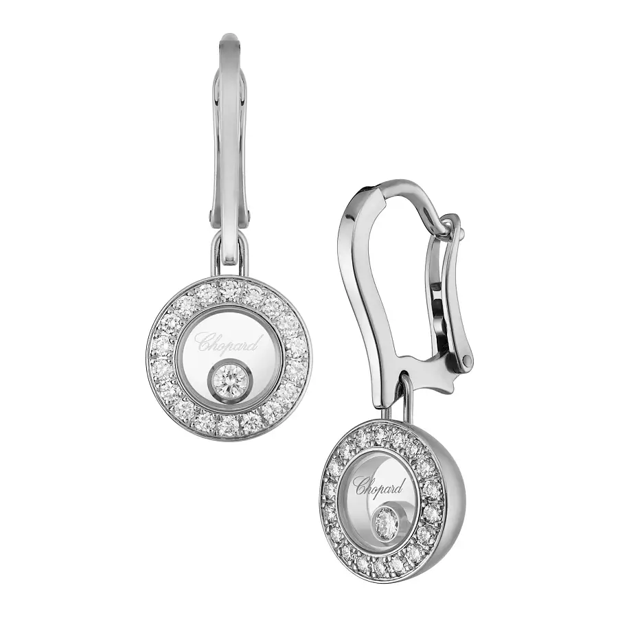 Gold Earrings Chopard Happy Diamonds 83A017-1401