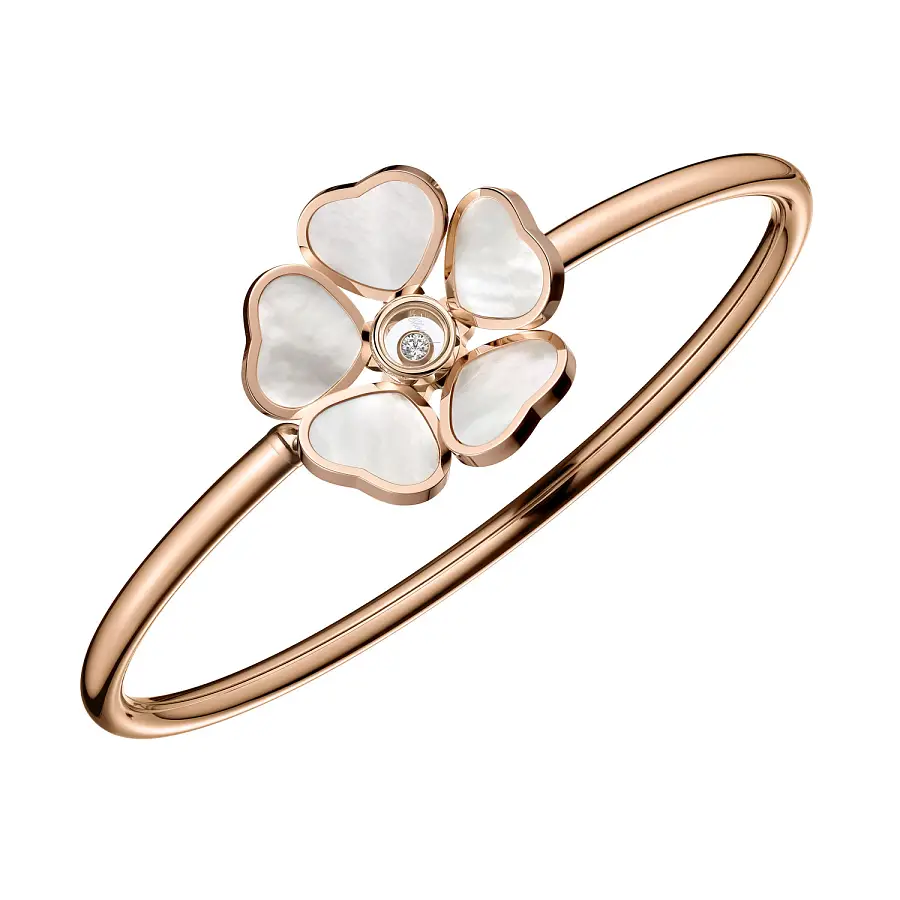 Gold Chopard Happy Herats Flowers Bracelet 85A085-5302
