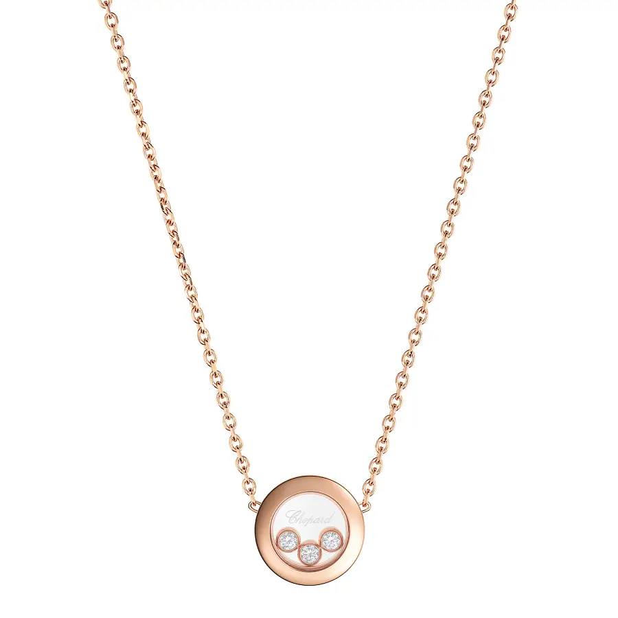 Gold Chopard Happy Diamonds Necklace 81A018-5001