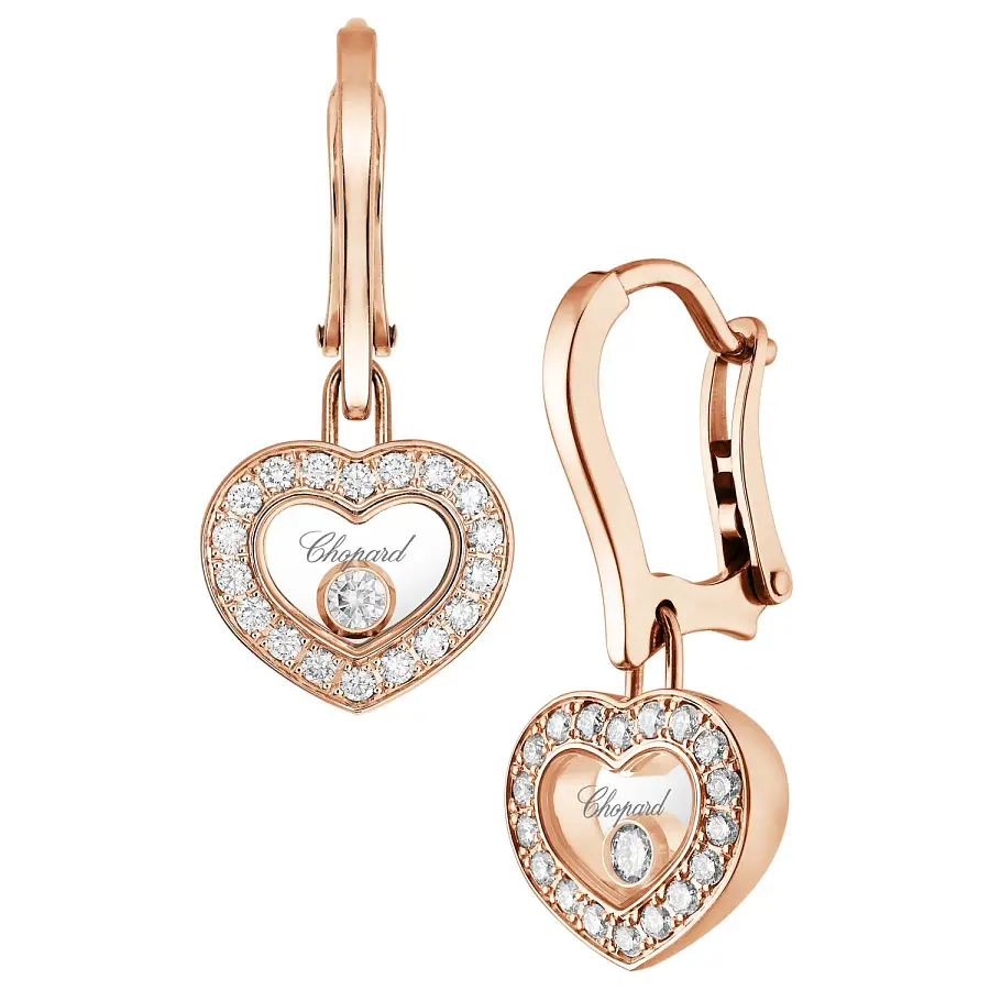 Gold Earrings Chopard Happy Diamonds 83A054-5401