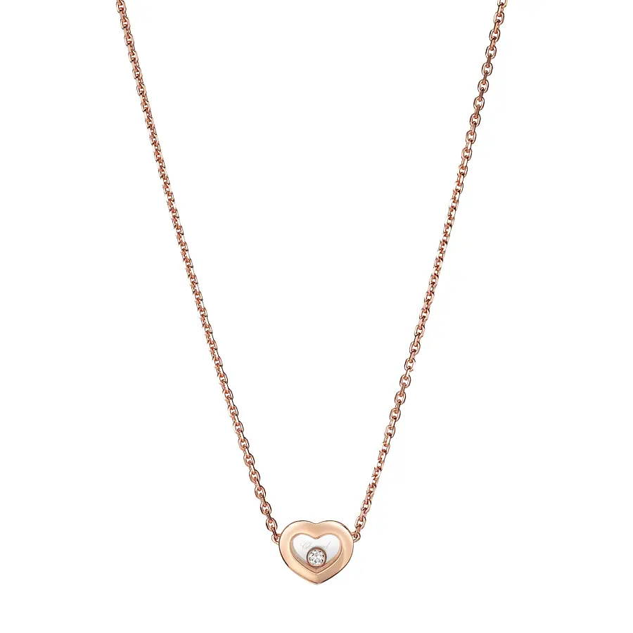 Gold Chopard Happy Diamonds Necklace 81A054-5001