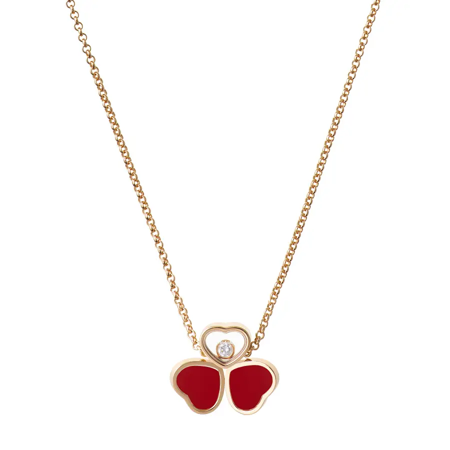 Gold Chopard Happy Hearts Necklace 81A083-5811