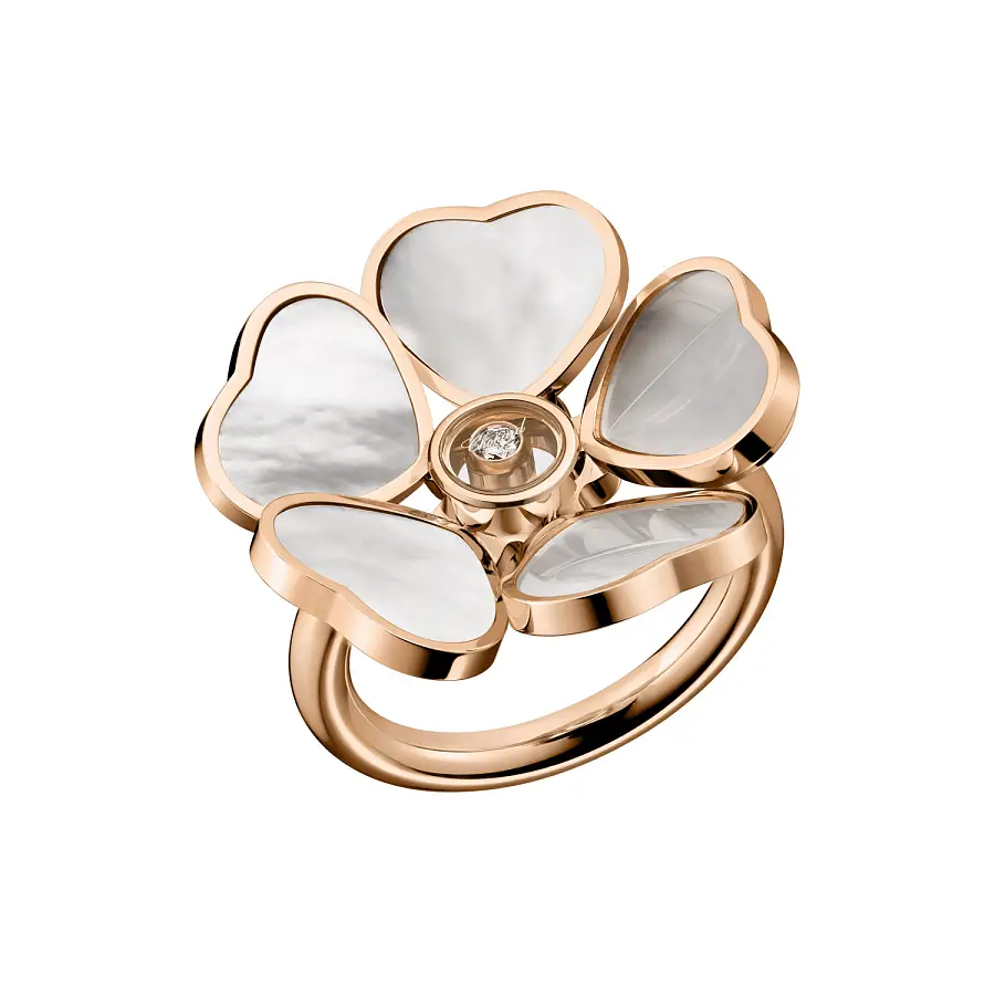 Gold Ring Chopard Happy Hearts Flower 82A085-5310