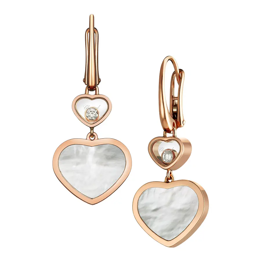 Gold Earrings Chopard Happy Hearts 837482-5310