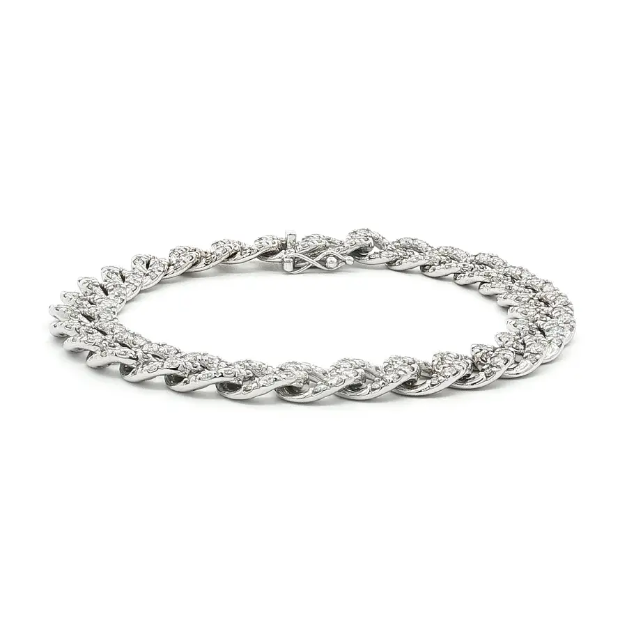 White Gold Diamond Link Bracelet