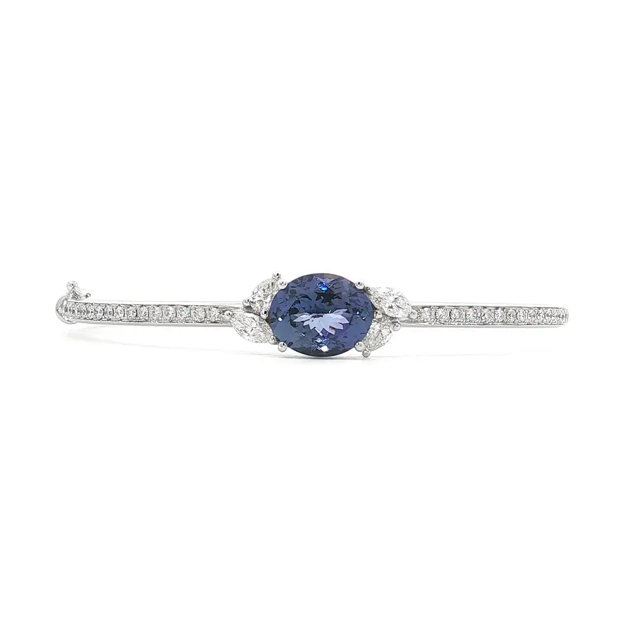 White Gold Bracelet with Tanzanite and Diamonds