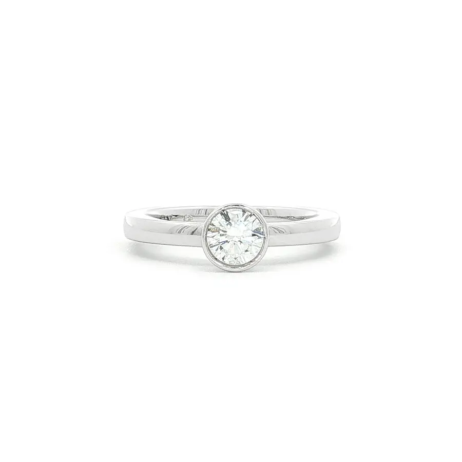 White Gold Engagement Ring with 0.52 ct Diamond