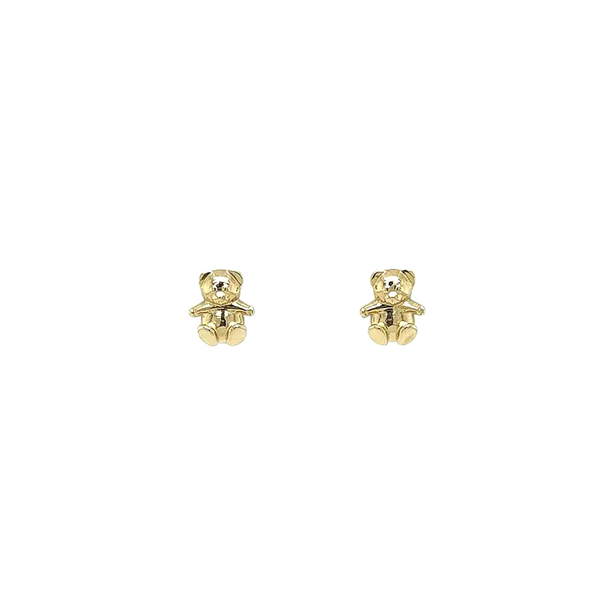 Gold Teddy Bear Earrings