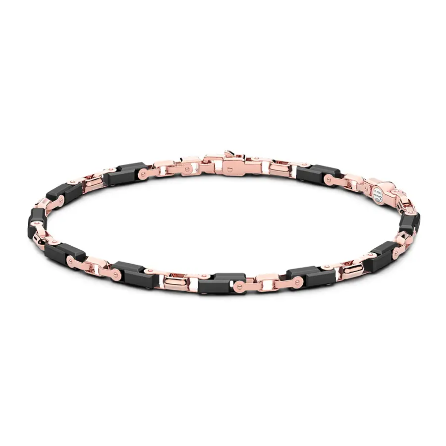 Zlatý náramek Zancan Ceramikgold KB041R-N