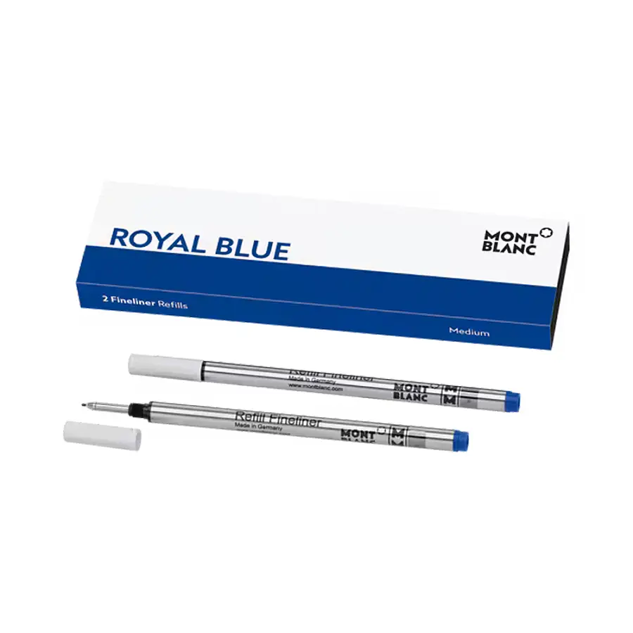 Montblanc 2x Fineliner M Refills, Royal Blue MB128246