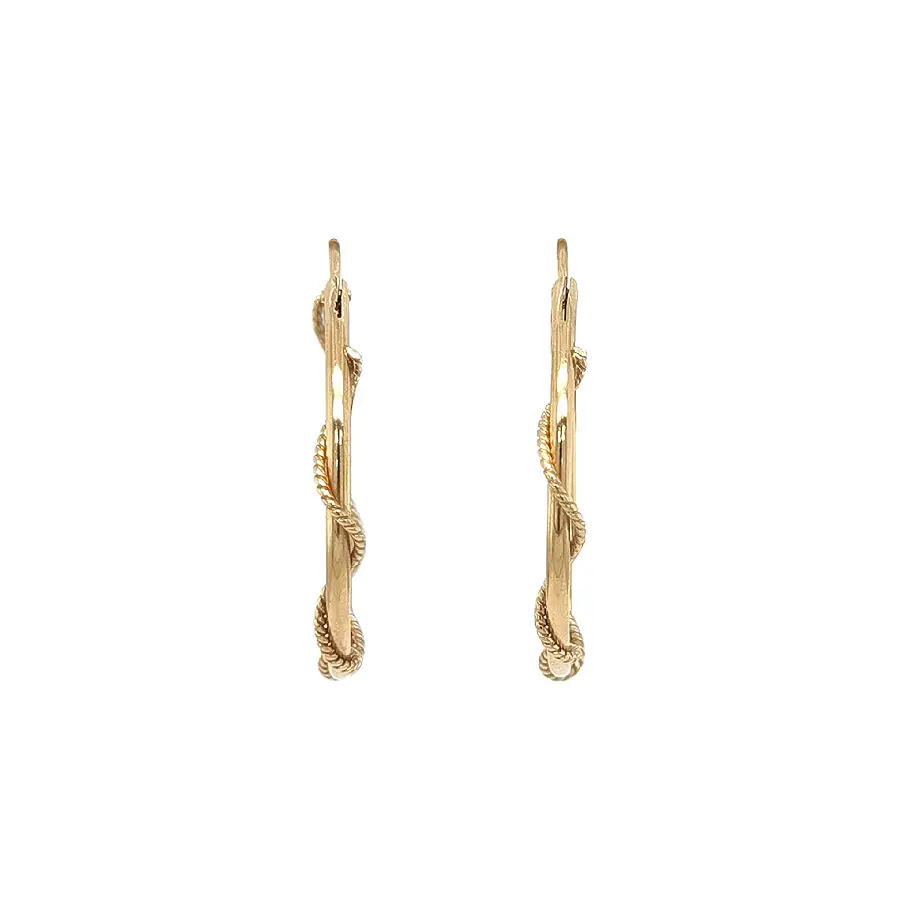Gold Twisted Hoop Earrings