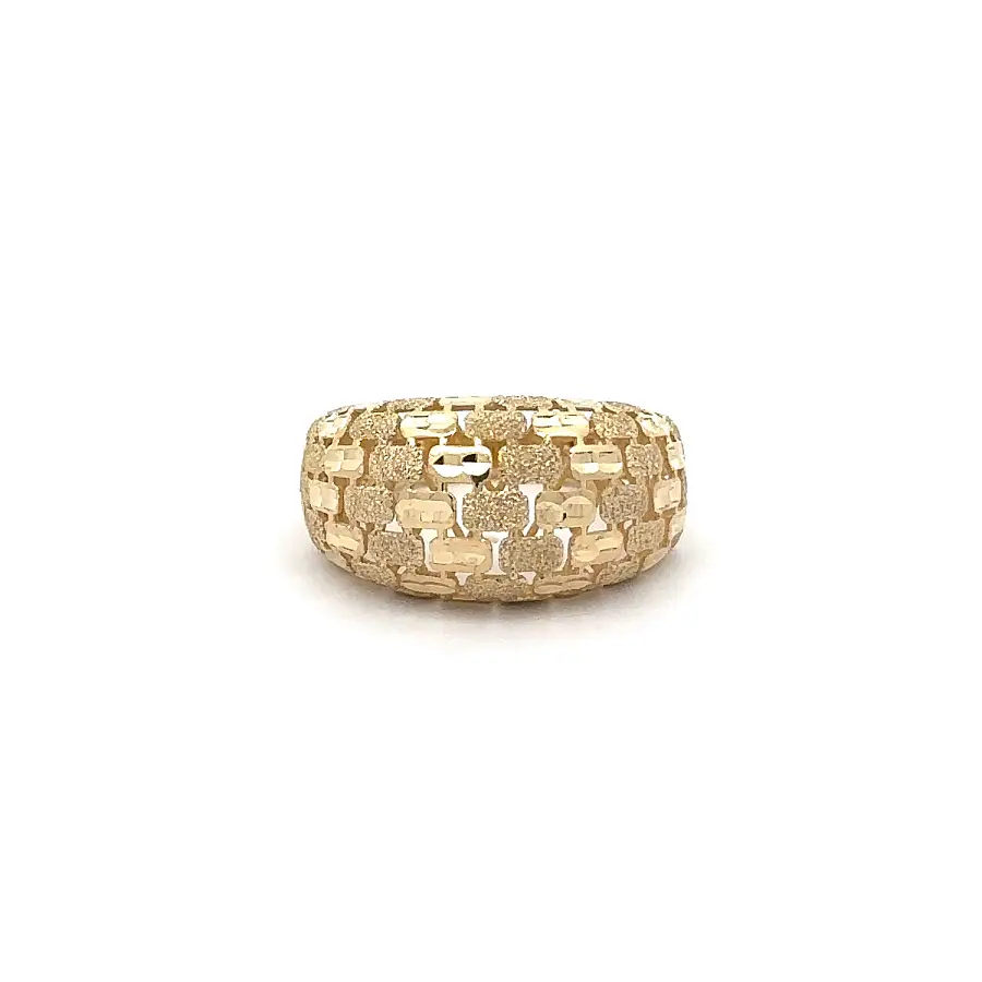 Gold Mosaic Texture Ring