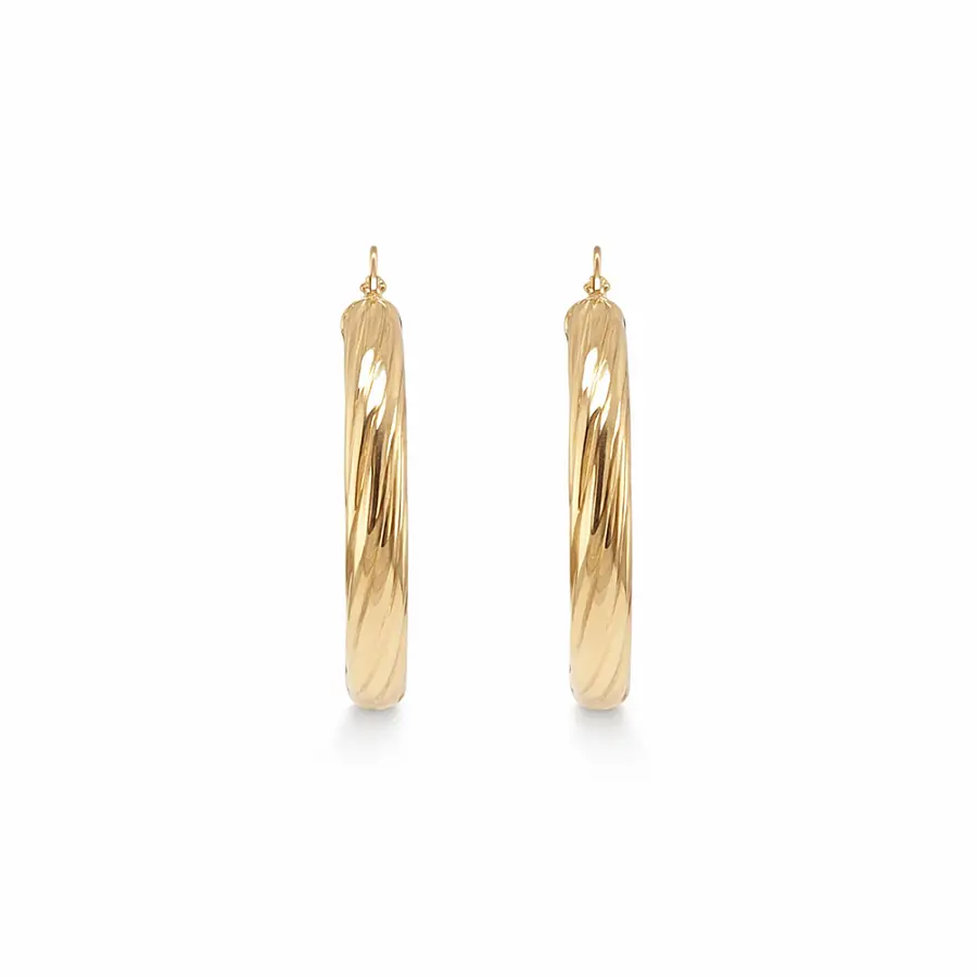 Two-Tone Gold Hoop Earrings