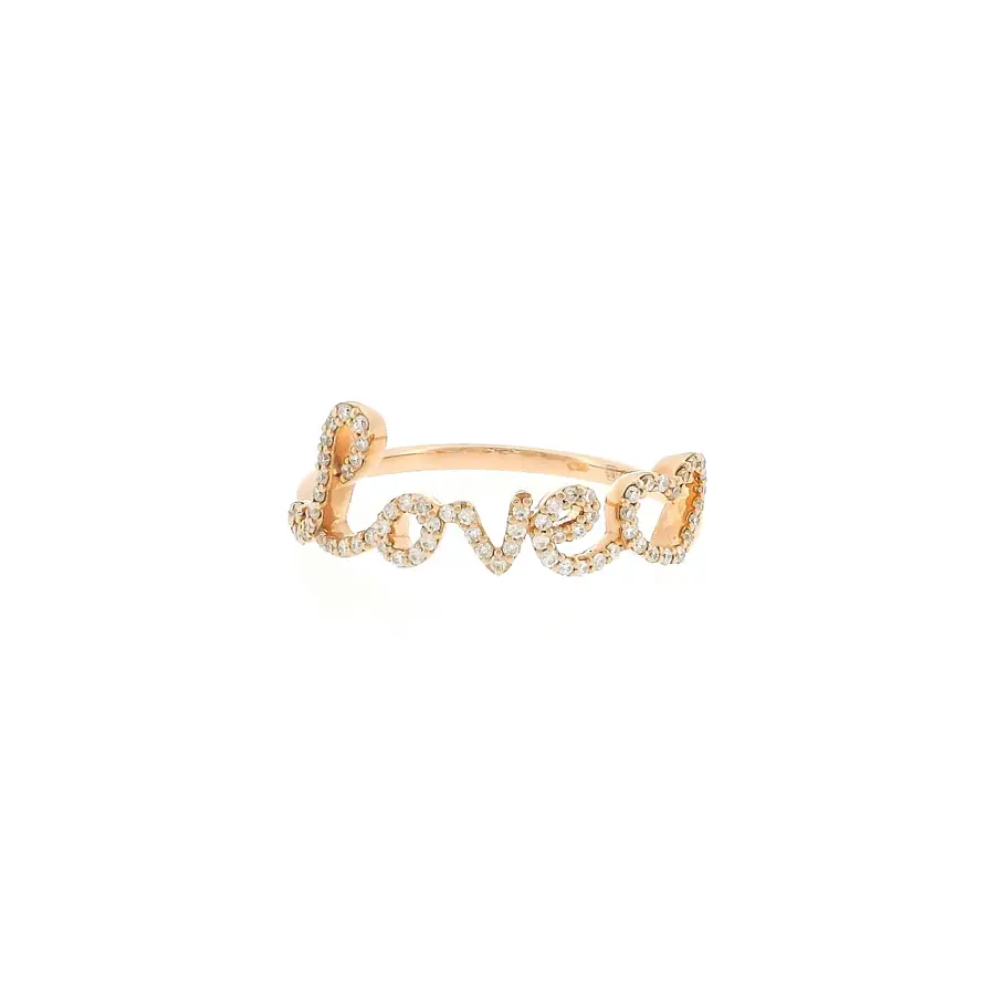 LOVE ring in rose gold with diamonds 0.33 ct