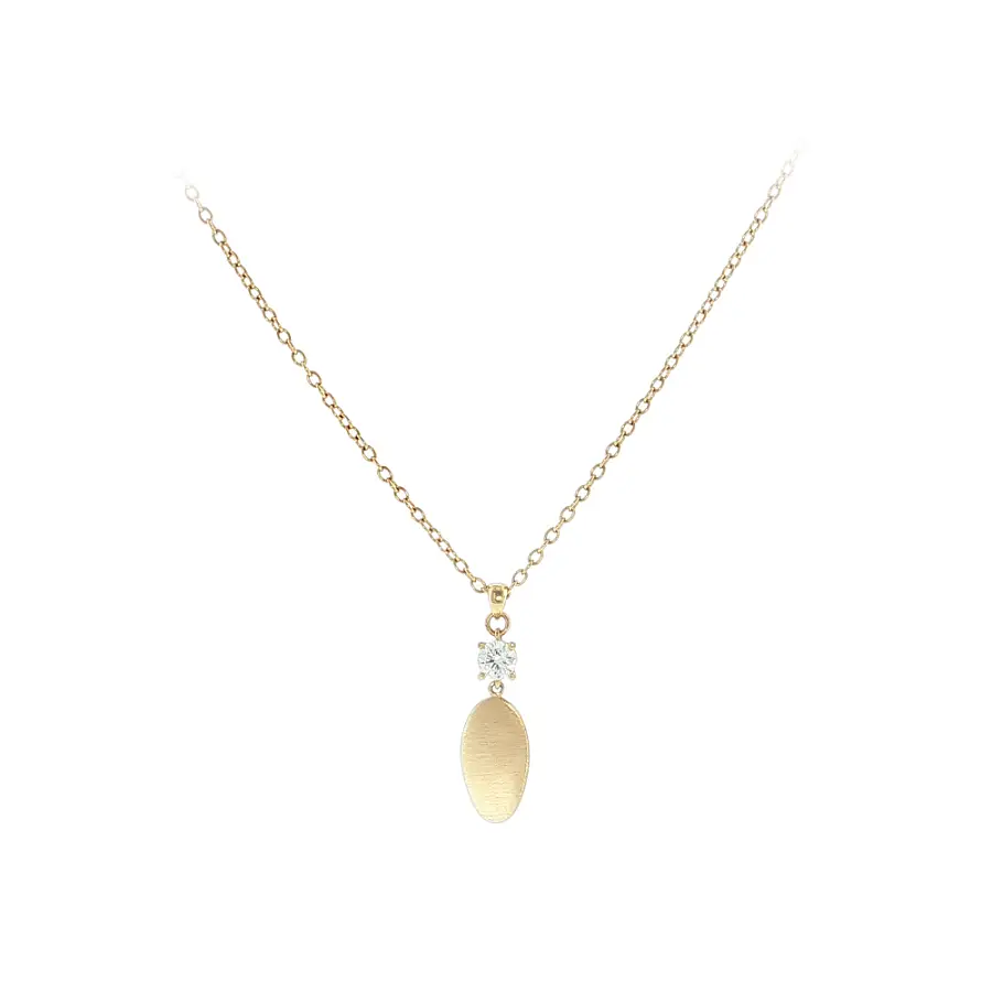 Luxury gold necklace with sparkling zircon