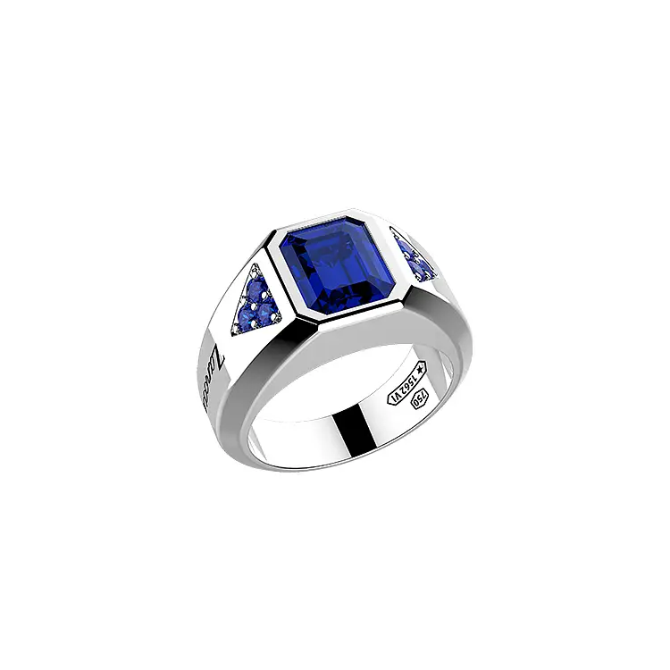 Gold Ring Zancan Couture Sapphire EAA308B