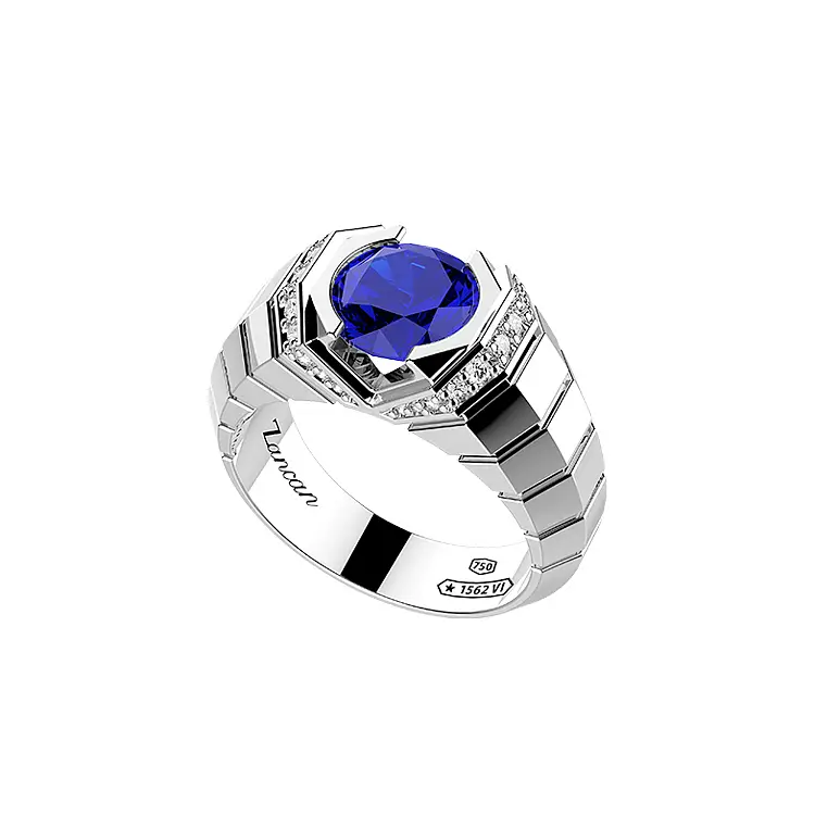 Gold Ring Zancan Couture Sapphire EA311B