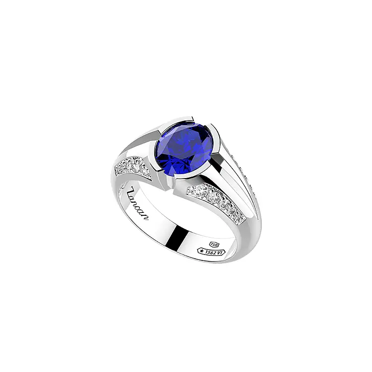 Gold Ring Zancan Couture Sapphire EA304B