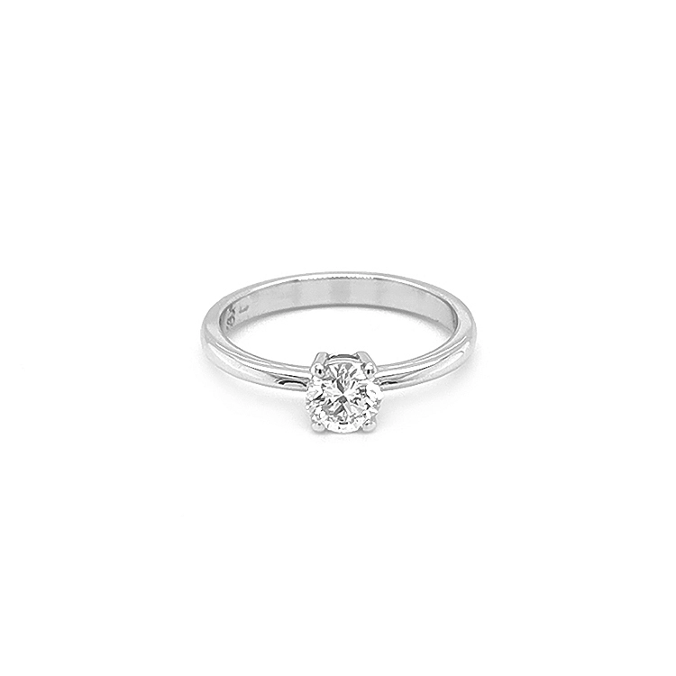 Gold Engagement Ring with Diamond