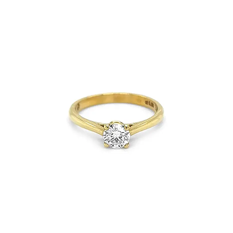 Gold Engagement Ring with Diamond