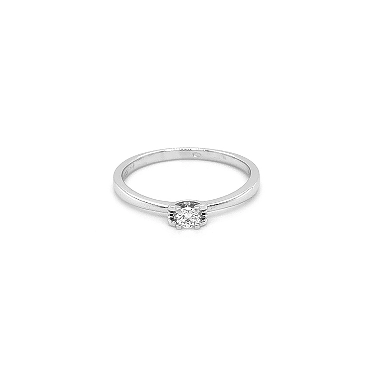 Gold Engagement Ring with Diamond