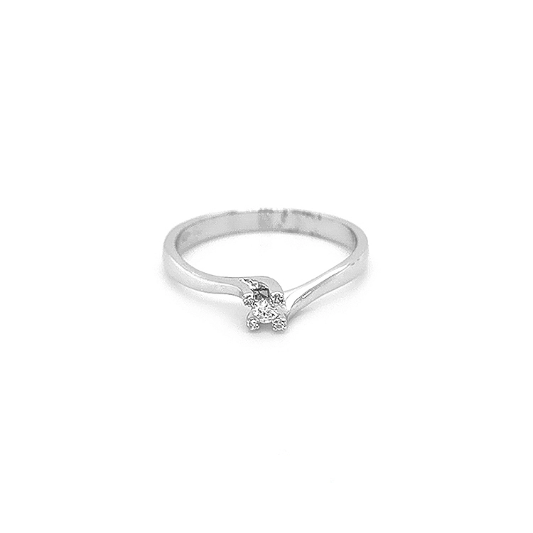 Gold Engagement Ring with Diamond