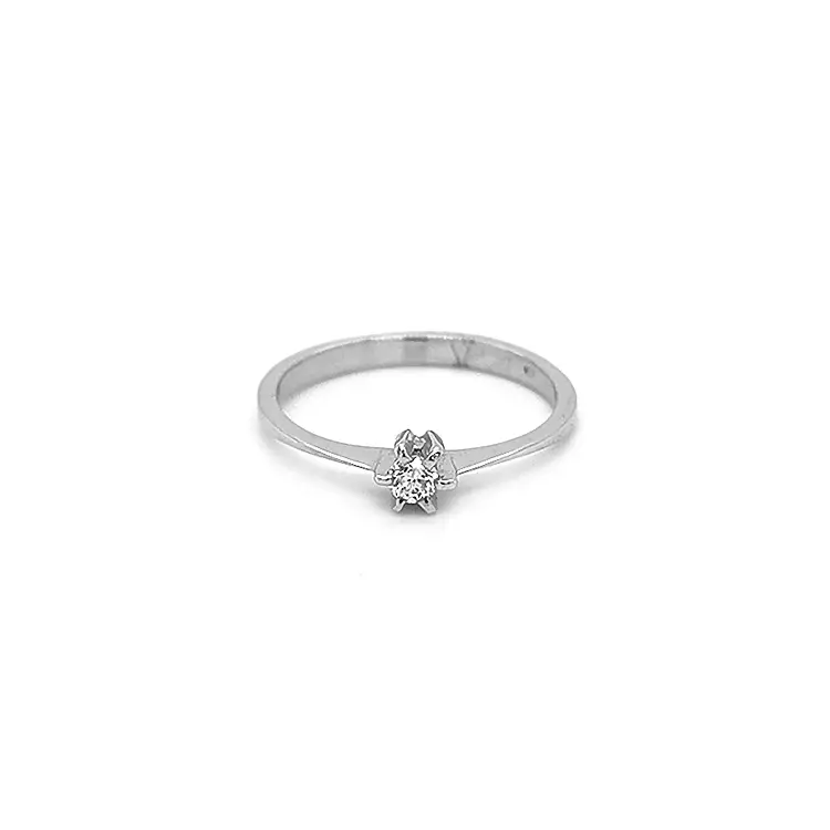 Gold Engagement Ring with Diamond