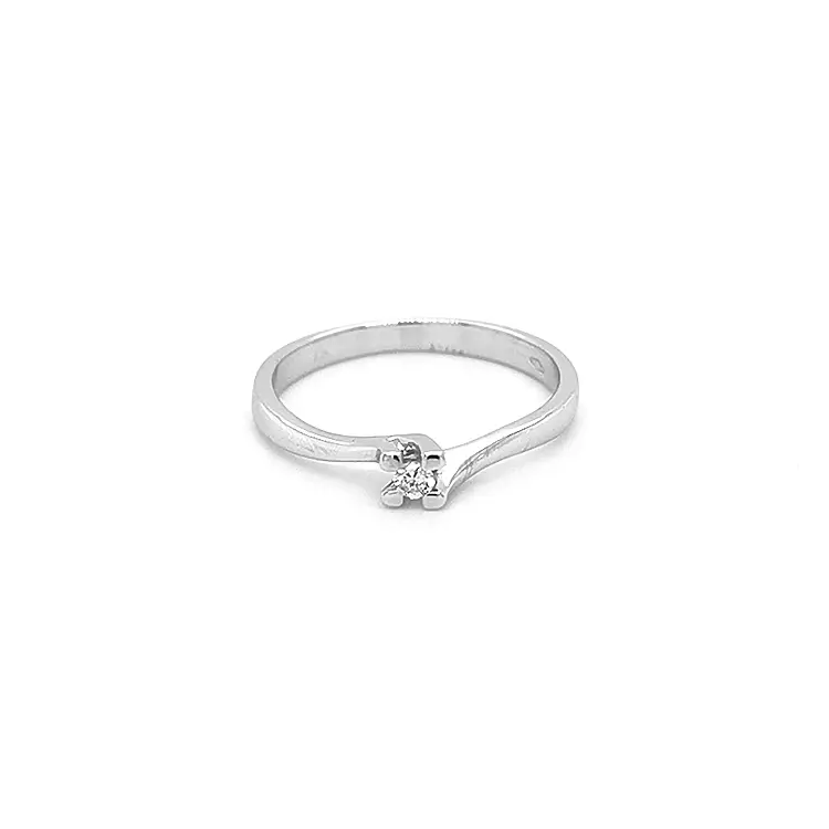 Gold Engagement Ring with Diamond