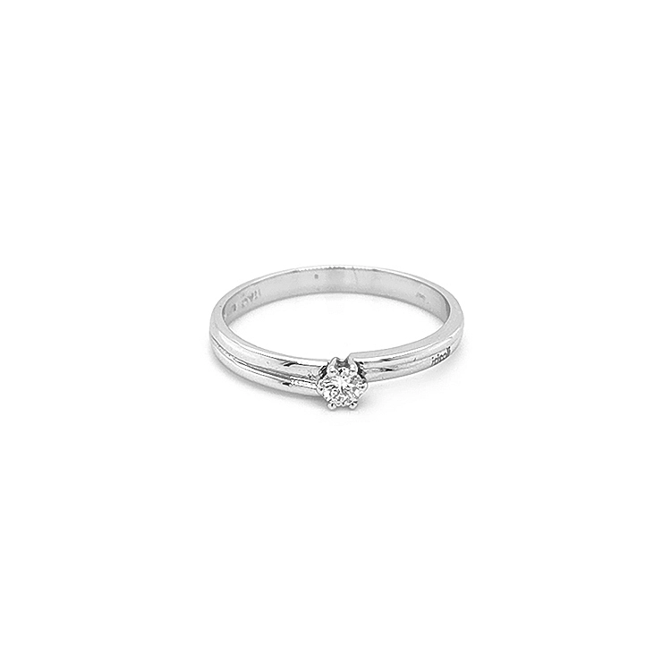 Gold Engagement Ring with Diamond