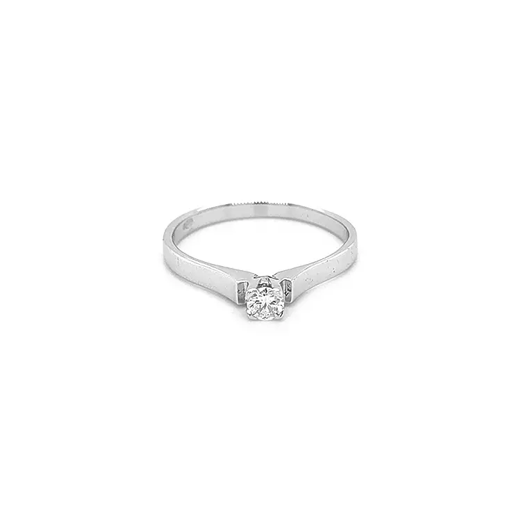 Gold Engagement Ring with Diamond