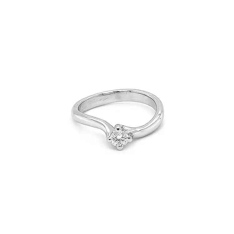 Gold Engagement Ring with Diamond