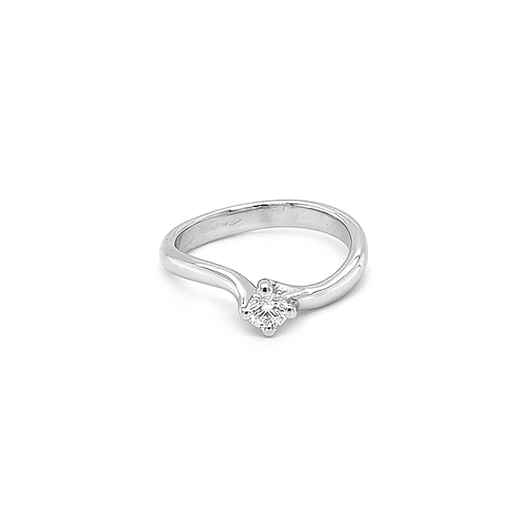 Gold Engagement Ring with Diamond