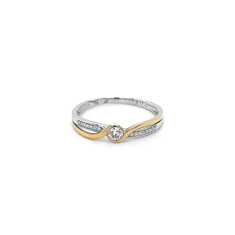 Gold Engagement Ring with Diamonds