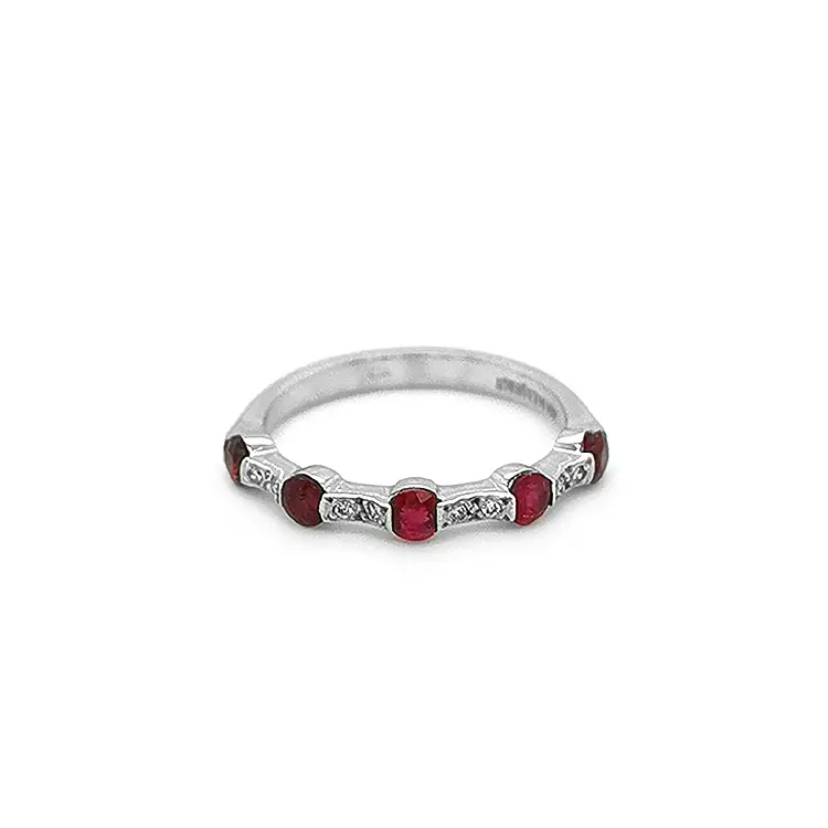 Gold Ring with Rubies and Diamonds